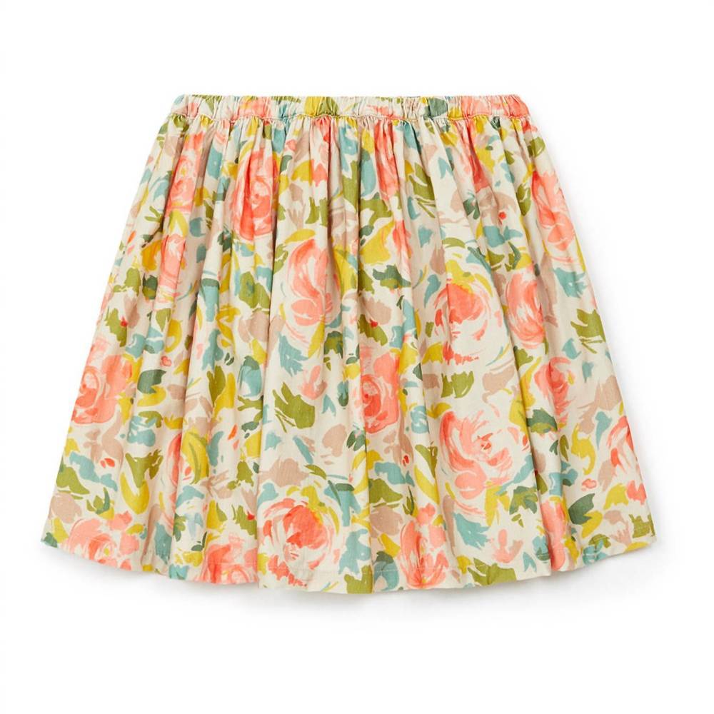 NEW BONTON girls fleur anglaise framboise imprime floral skirt in multicolor